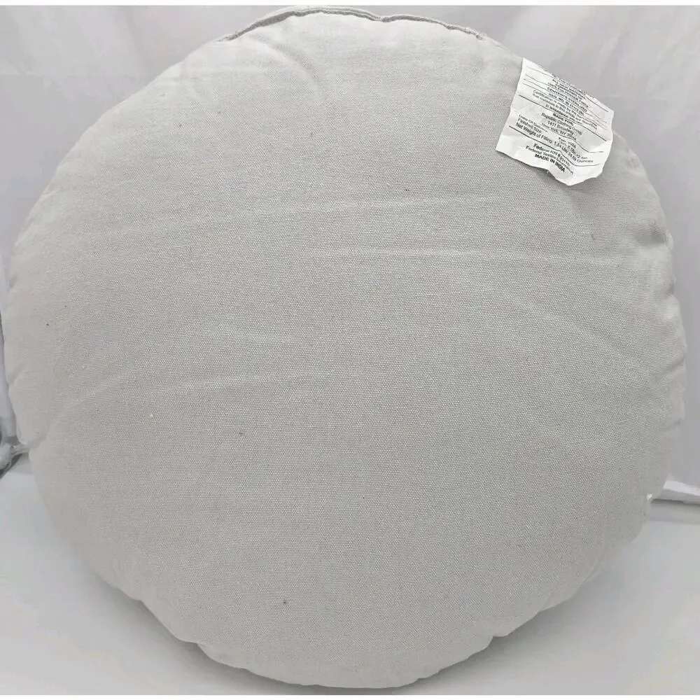 Shabby Chic Zafu Meditation Mandala Accent Pillow 17